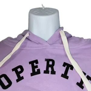 Nordstrom BP Sweater Womens Purple Hoodie Crop Property Wildcats Graphic NEW